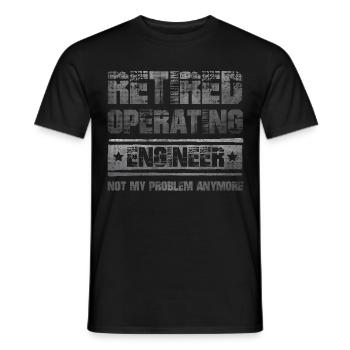 Drôle retraité disant ingénieur d'exploitation - T-shirt homme - noir - Devant - AI Model Male 178 light (178cm)