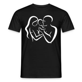 Bébé cadeau de la famille Bébé - T-shirt homme - noir - Devant - AI Model Male 178 light (178cm)