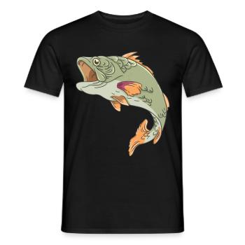 Carpes et autres espèces de poissons Pêche Idée cadeau - T-shirt homme - noir - Devant - AI Model Male 178 light (178cm)