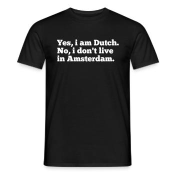Néerlandais - T-shirt homme - noir - Devant - AI Model Male 178 light (178cm)
