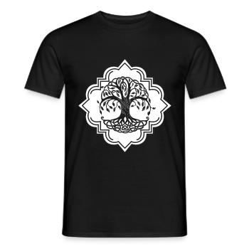 Yggdrasil Arbre du monde Arbre de vie Vikings - T-shirt homme - noir - Devant - AI Model Male 178 light (178cm)
