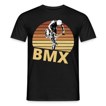 Bmx / bmx fahrer / Freestyle Bmx / Bmx Flatland - T-shirt homme - noir - Devant - AI Model Male 178 light (178cm)