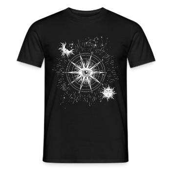 Spiritual All-Seeing Eye Occult Symbol - Men's T-Shirt - black - Front - AI Model Male 178 light (178cm)