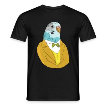 Costume De Perruche Gentleman Canary Design - T-shirt homme - noir - Devant - AI Model Male 178 light (178cm)