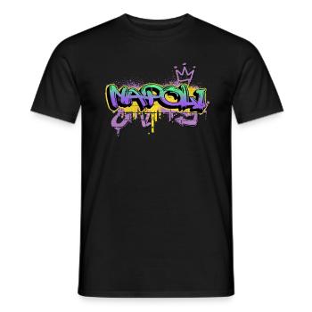 Neapel Napoli Italien Stadt Graffiti Spray Sprayer - Männer T-Shirt - Schwarz - Vorne - AI Model Male 178 light (178cm)