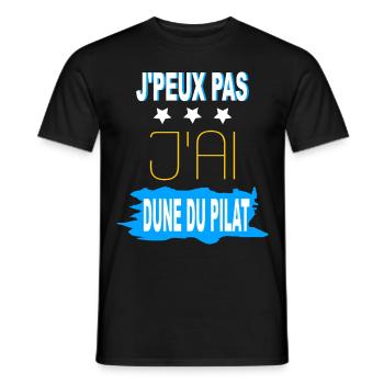 J'peux pas - j'ai Dune du Pilat - T-shirt homme - noir - Devant - AI Model Male 178 light (178cm)