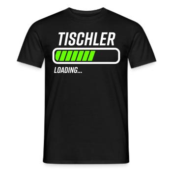 Tischler Loading Ladebalken - Männer T-Shirt - Schwarz - Vorne - AI Model Male 178 light (178cm)