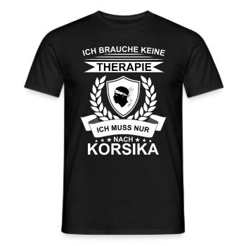 Korsika Flagge Korsika Fahne Corsica Korsischen - Männer T-Shirt - Schwarz - Vorne - AI Model Male 178 light (178cm)
