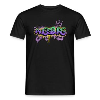Augsburg Deutschland Stadt Graffiti Spray Sprayer - Männer T-Shirt - Schwarz - Vorne - AI Model Male 178 light (178cm)
