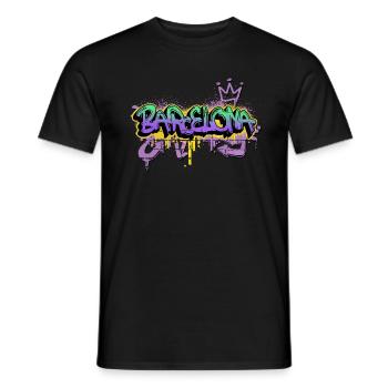 Barcelona Spanien Stadt Graffiti Spray Sprayer - Männer T-Shirt - Schwarz - Vorne - AI Model Male 178 light (178cm)