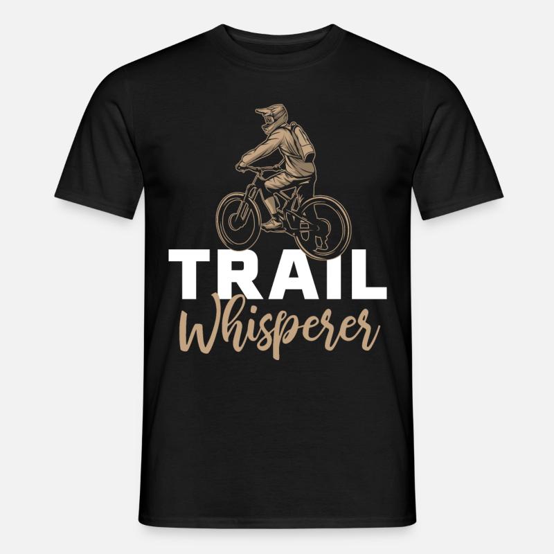 Trailflüsterer Mountainbike MTB Downhill - Männer T-Shirt - Schwarz