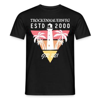 Mallorca Trockenmauerweg GR 221 wandern Geschenk - Männer T-Shirt - Schwarz - Vorne - AI Model Male 178 light (178cm)