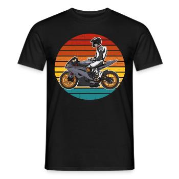 Motorcycle Lifestyle / Motorcycle / Motorcycles biker - Men's T-Shirt - black - Front - AI Model Male 178 light (178cm)