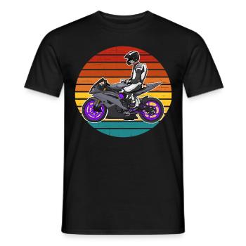 Motorcycle Lifestyle / Motorcycle / Motorcycles biker - Men's T-Shirt - black - Front - AI Model Male 178 light (178cm)