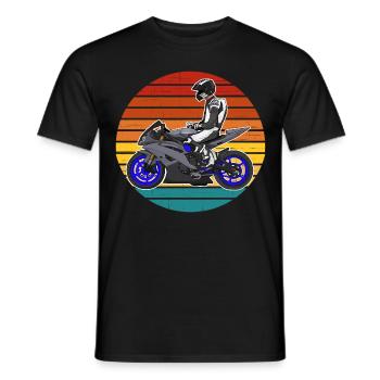 Motorcycle Lifestyle / Motorcycle / Motorcycles biker - Men's T-Shirt - black - Front - AI Model Male 178 light (178cm)