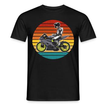 Motorcycle Lifestyle / Motorcycle / Motorcycles biker - Men's T-Shirt - black - Front - AI Model Male 178 light (178cm)