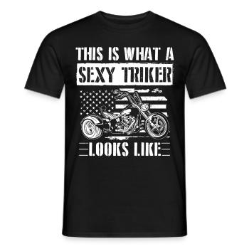 Trikes dictons | Trike Triker Biker Idées cadeaux - T-shirt homme - noir - Devant - AI Model Male 178 light (178cm)