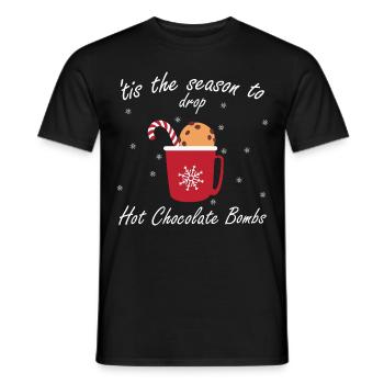 Christmas Santa Claus Gifts - Men's T-Shirt - black - Front - AI Model Male 178 light (178cm)