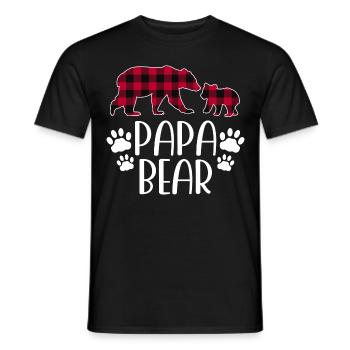 Papa Bear - Männer T-Shirt - Schwarz - Vorne - AI Model Male 178 light (178cm)