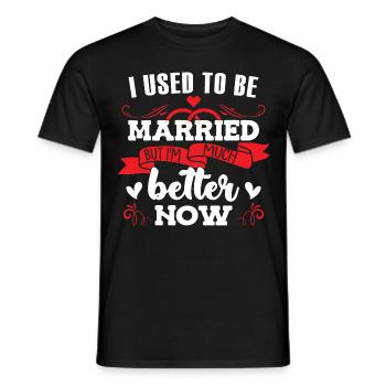 I Used To Be Married - Men's T-Shirt - black - Front - AI Model Male 178 light (178cm)