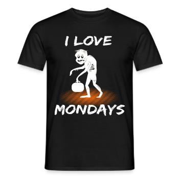 ich liebe Montage, lustiges Zombie Montags Design - Männer T-Shirt - Schwarz - Vorne - AI Model Male 178 light (178cm)