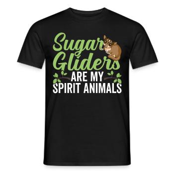 Sugar Gliders Spirit Animals Sugar Glider Owners - Men's T-Shirt - black - Front - AI Model Male 178 light (178cm)