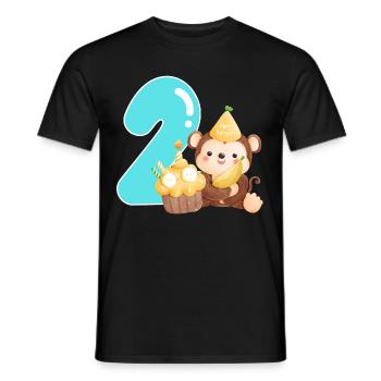2ème anniversaire - T-shirt homme - noir - Devant - AI Model Male 178 light (178cm)