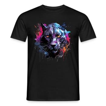 Black panther - Men's T-Shirt - black - Front - AI Model Male 178 light (178cm)