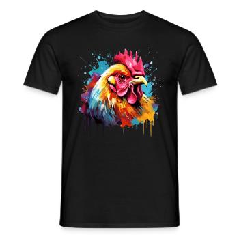 Französischer Hahn, Freund von Hühnern - Männer T-Shirt - Schwarz - Vorne - AI Model Male 178 light (178cm)