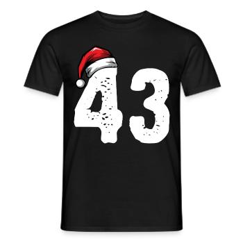 43 Numéro Noël - T-shirt homme - noir - Devant - AI Model Male 178 light (178cm)