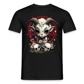 Skull Goat - The Skull Club - Männer T-Shirt - Schwarz - Vorne - AI Model Male 178 light (178cm)