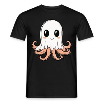 Oktopus Halloween Lustig Geist - Männer T-Shirt - Schwarz - Vorne - AI Model Male 178 light (178cm)
