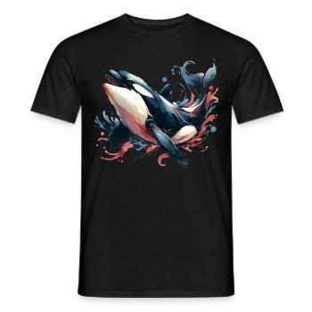 Orque Épaulard - T-shirt homme - noir - Devant - AI Model Male 178 light (178cm)