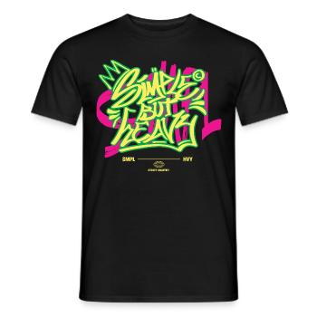 Streetwear Urban Graffiti - Men's T-Shirt - black - Front - AI Model Male 178 light (178cm)