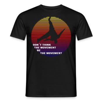 Parkour - Männer T-Shirt - Schwarz - Vorne - AI Model Male 178 light (178cm)