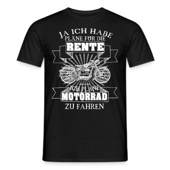 Rentner Biker Motorrad Altersheim Alter Geschenk - Männer T-Shirt - Schwarz - Vorne - AI Model Male 178 light (178cm)
