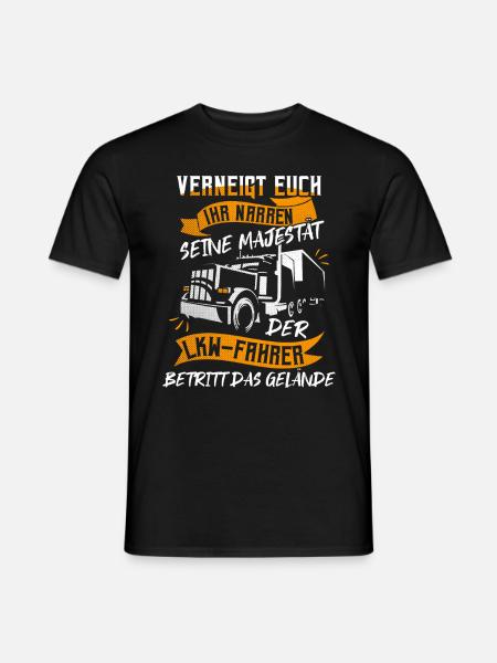 LKW Fernfahrer Trucker - Männer T-Shirt - Schwarz