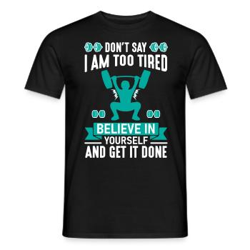 Gym Fitnessstudio Workout - Männer T-Shirt - Schwarz - Vorne - AI Model Male 178 light (178cm)