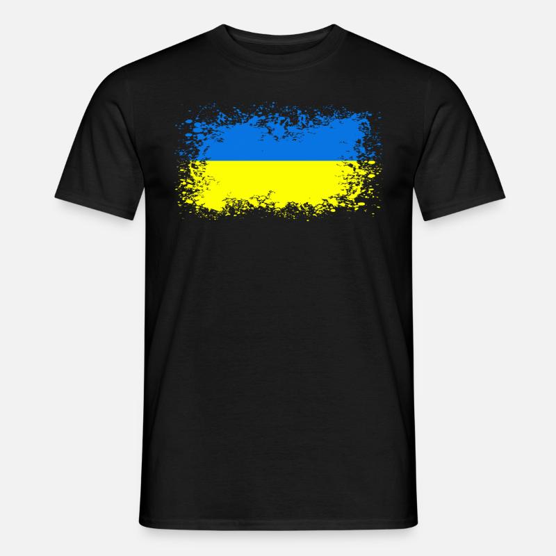 Ukraine Flagge Ukrainer Geschenkidee - Männer T-Shirt - Schwarz