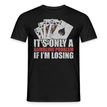 Poker de jeu - T-shirt homme - noir - Devant - AI Model Male 178 light (178cm)