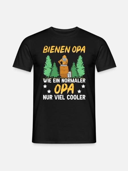 Bienen Opa Imker Spruch Geschenkidee - Männer T-Shirt - Schwarz