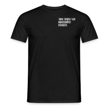Spuren von Hundehaaren Lustiger Spruch Hund - Männer T-Shirt - Schwarz - Vorne - AI Model Male 178 light (178cm)