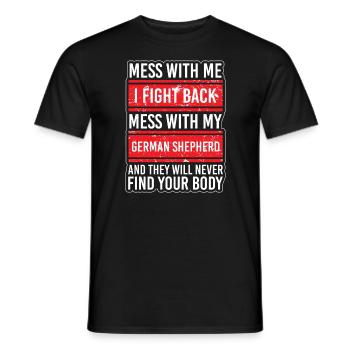 Amoureux des chiens de berger allemand - T-shirt homme - noir - Devant - AI Model Male 178 light (178cm)