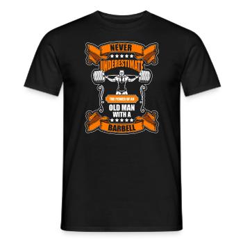 Kulturysta szkolenia - T-shirt męski - czarny - Przód - AI Model Male 178 light (178cm)