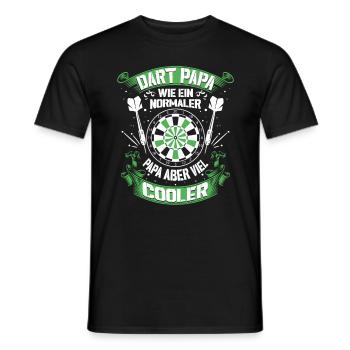 Darts Dart Papa Dartspieler Dartscheibe Geschenk - Männer T-Shirt - Schwarz - Vorne - AI Model Male 178 light (178cm)