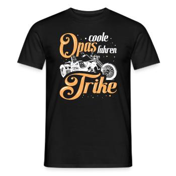 Coole Opas Fahren Trike Triker Biker Opa Geschenk - Männer T-Shirt - Schwarz - Vorne - AI Model Male 178 light (178cm)