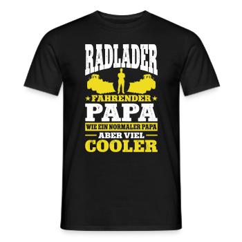 Radladerfahrer Papa Geschenk Radlader Bagger - Männer T-Shirt - Schwarz - Vorne - AI Model Male 178 light (178cm)
