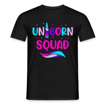 Einhorn Einhörner Gruppe - Männer T-Shirt - Schwarz - Vorne - AI Model Male 178 light (178cm)