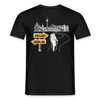 Düsseldorf Köln Deutschland Stadt Skyline Heimat - Männer T-Shirt - Schwarz - Vorne - AI Model Male 178 light (178cm)