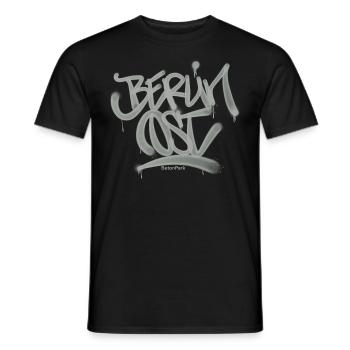 Berlin East Graffiti Ultras Shirt - Men's T-Shirt - black - Front - AI Model Male 178 light (178cm)